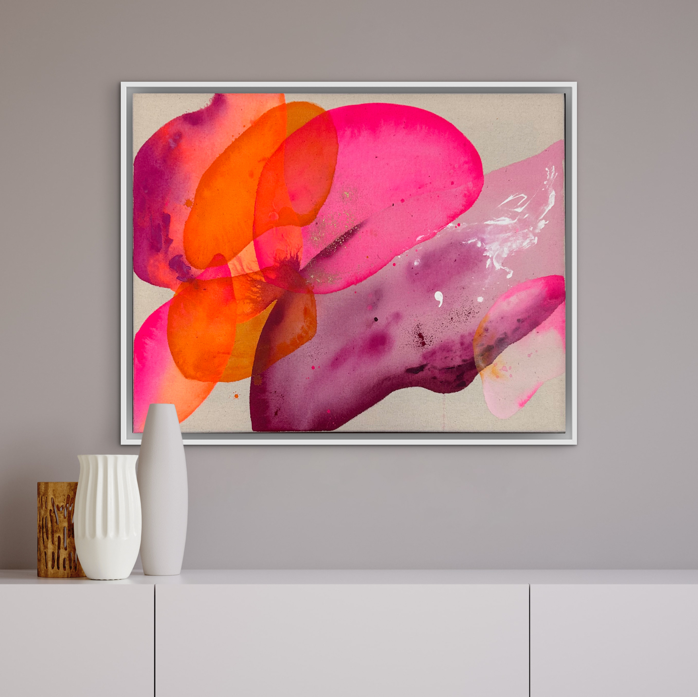 Underflow, 2025, Acryl und Gold auf roher Baumwollleinwand, Ansicht 3